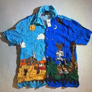 Our Universe Star Wars Locations Tatooine and Endor Scene Button-Up Shirt